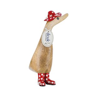 Dcuk Natural Duckling Spotty Red Hat and Welly Boots