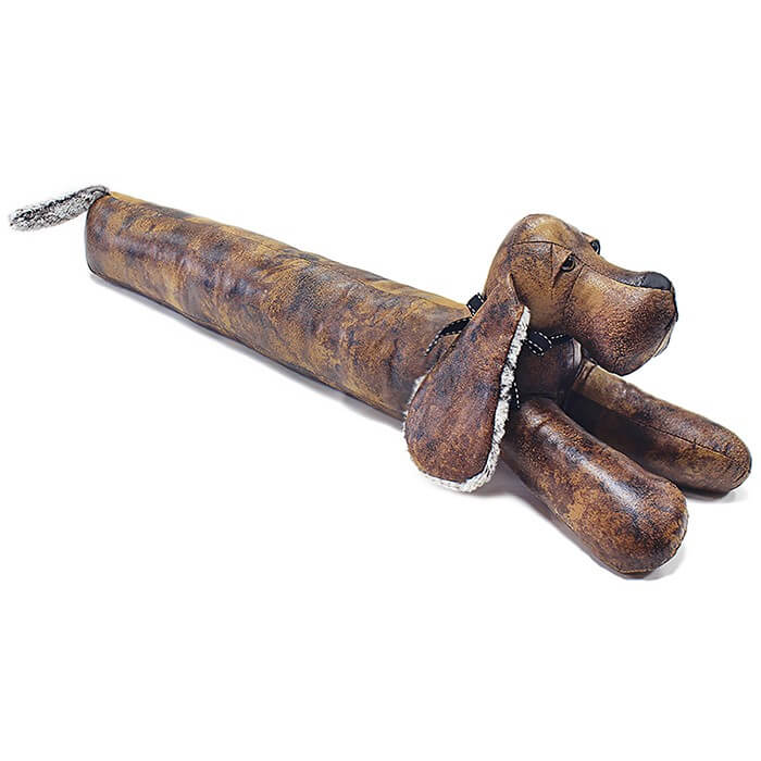 Faux Leather Dachshund Dog Draught Excluder