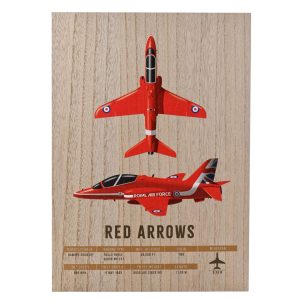 RAF Red Arrows Wood Effect Wall Plaque