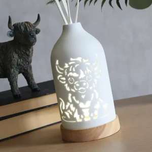 LED Ceramic Reed Diffuser Highland Cow